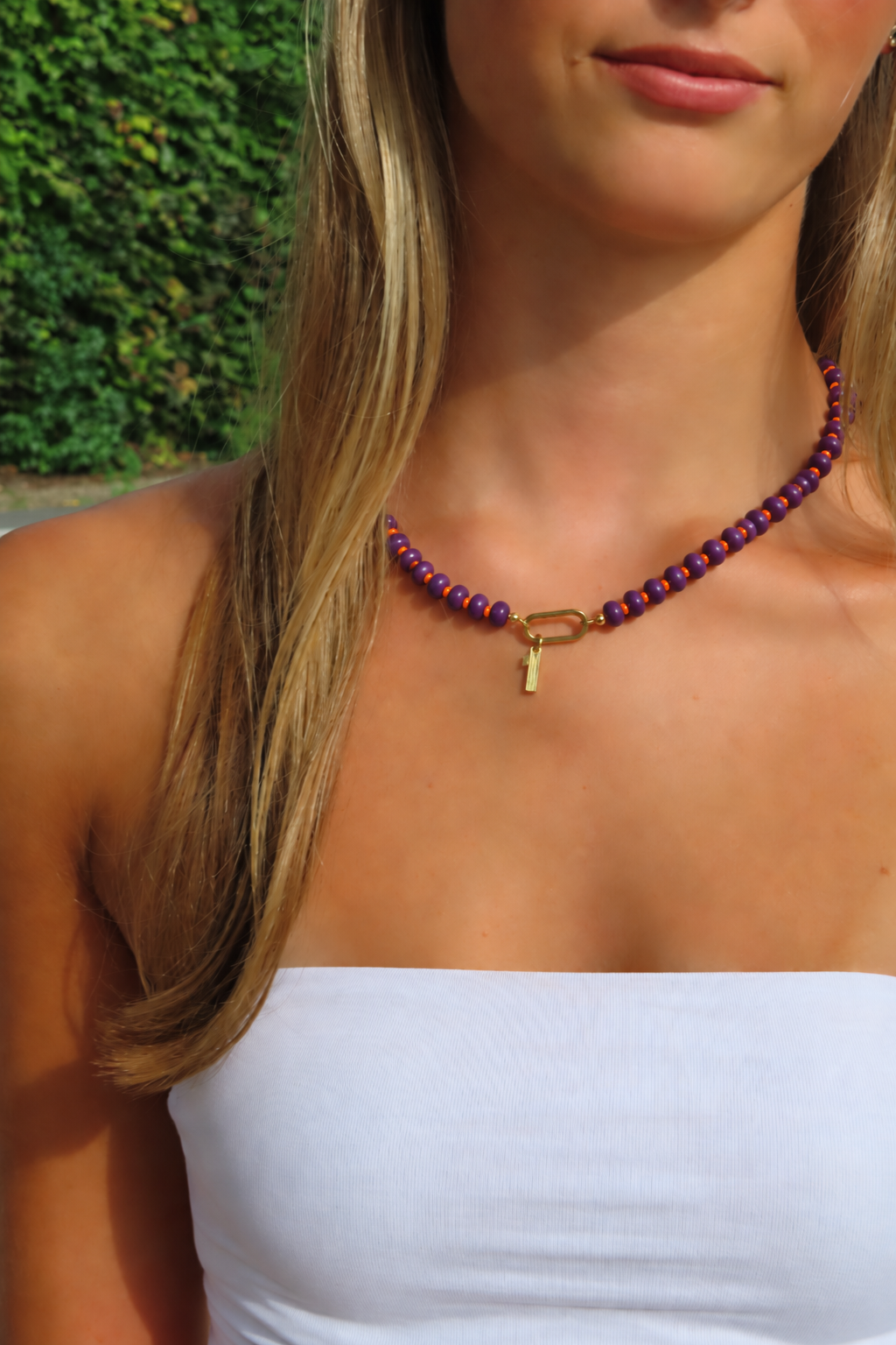 Purple & Orange Customizable Necklace
