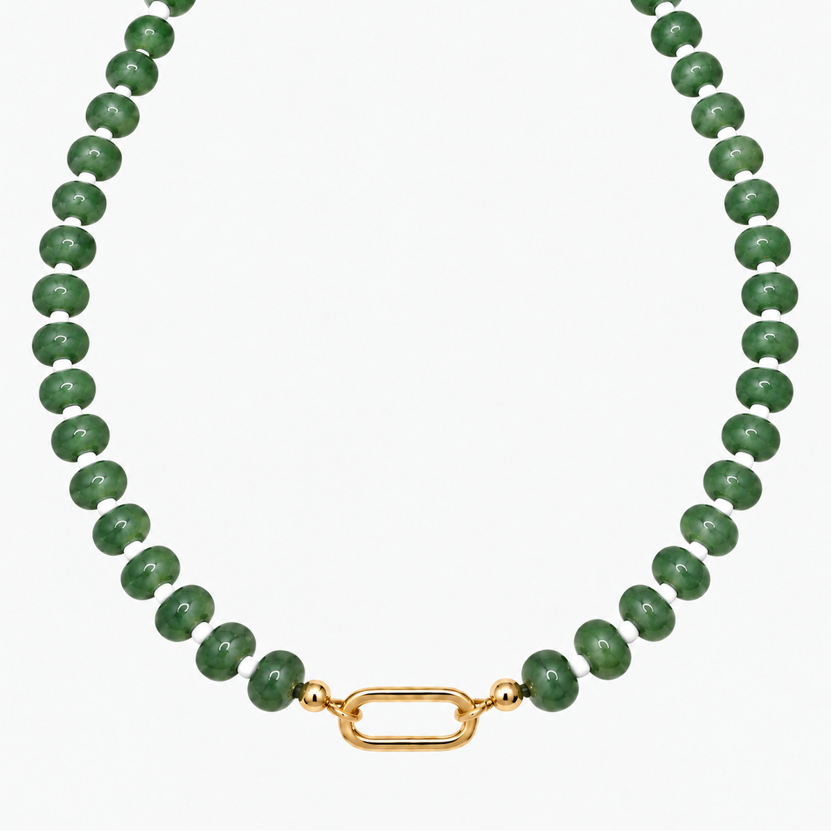 Green & White Customizable Necklace