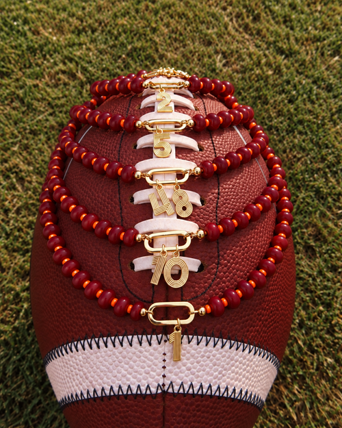 Burgundy & Orange Customizable Necklace