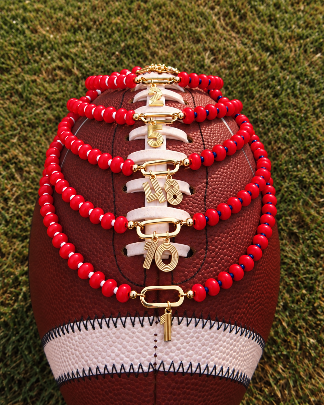 Red, White & Navy Customizable Necklace