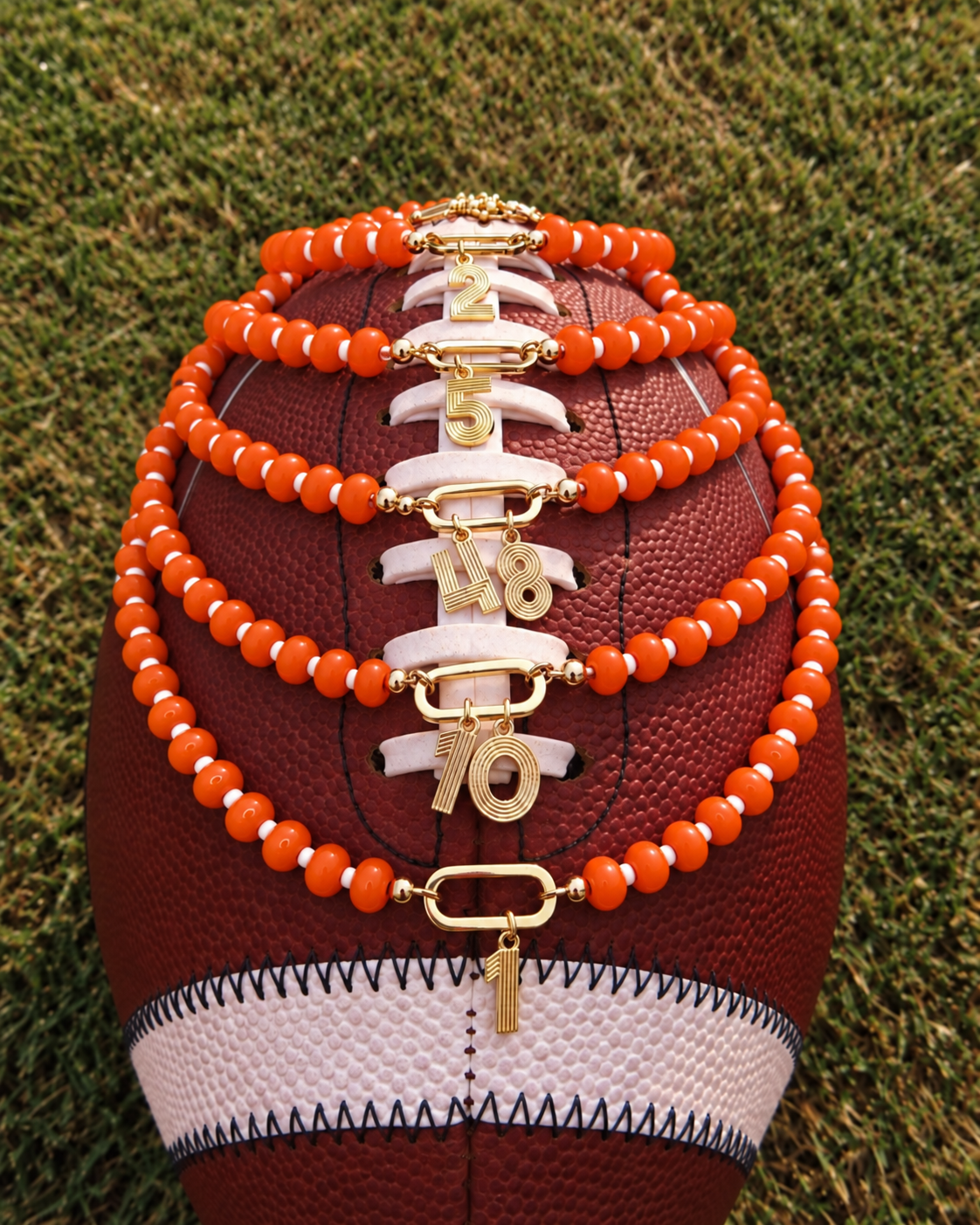 Orange & White Customizable Necklace